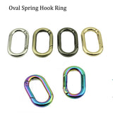 oval spring hook ring Oval Carabiner Push Gate Metal Snap Open Hooks
