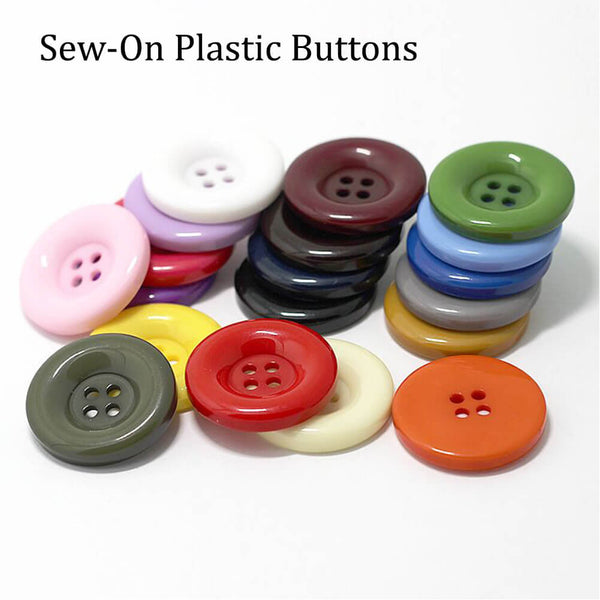 Craft Plastic Resin Circle Big Button 4 Holes DIY Craft Sewing Plastics Button Overcoat 4 Holes Buttons