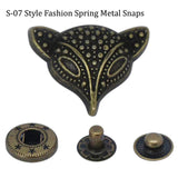 S-07 fashion spring metal snaps Antique Snaps Button Bronze Vintage Metal Snaps