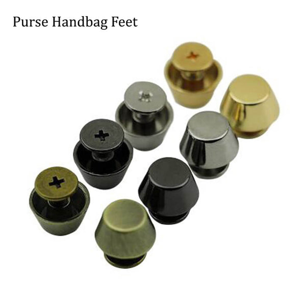 YankMooM 30pcs Purse Feet for Handbag Gold Button Studs Rivet Screw Back Brass Studs for DIY Leather Craft Bag Hardware