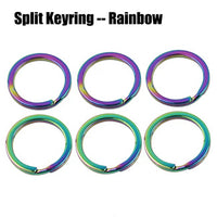 Rainbow split keyring Key Ring Rainbow Color Key Holder Split Ring DIY Keyrings Key Chain