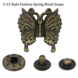 S-13 fashion spring metal snaps Antique Snaps Button Bronze Vintage Metal Snaps