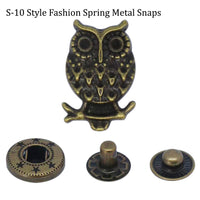 S-10 fashion spring metal snaps Antique Snaps Button Bronze Vintage Metal Snaps