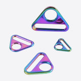 Rainbow Triangle Ring Buckle Adjuster Triangle with bar Swivel Clip D dee Ring Buckle Cast