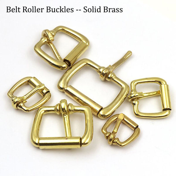 Brass Roller Buckle Roller Square Belt Buckle Replacement Belt Buckle 