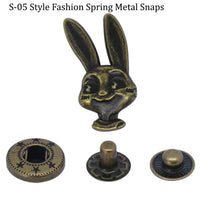 S-05 fashion spring metal snaps Antique Snaps Button Bronze Vintage Metal Snaps