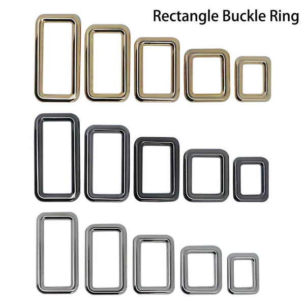 Metal Rectangle Buckle Ring Metal Bag Purse Snap Hook Rectangle Rings Webbing Belts Buckle
