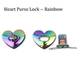 heart bag lock purse twist lock metal lock turn lock purse hardware craft Accessories