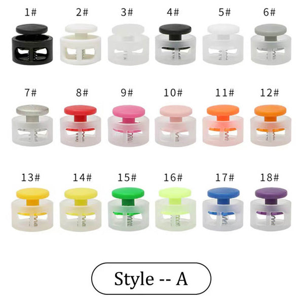 Colorful Spring Cord Lock Spring Elastic Fastener Toggles Plastic Cord Lock Button Stopper Slider No Stuck Thread Smooth Easy to Position