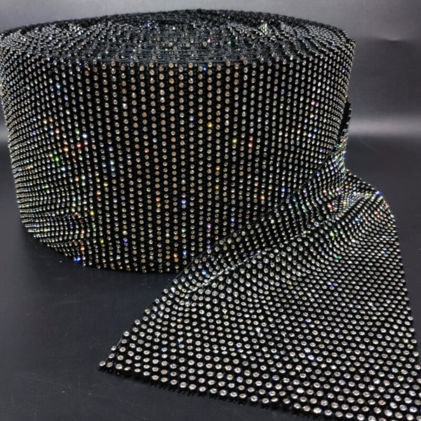 Large Rhinestone Mesh Stretchable Rhinestone Fabric Stretch Rhinestone Mesh for Decorations ...