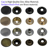 Utility Spring Metal Snaps On Fasteners Heavy Duty Snap Button Press Stud Cap for Marine Boat Canvas Bag Leather DIY Craft