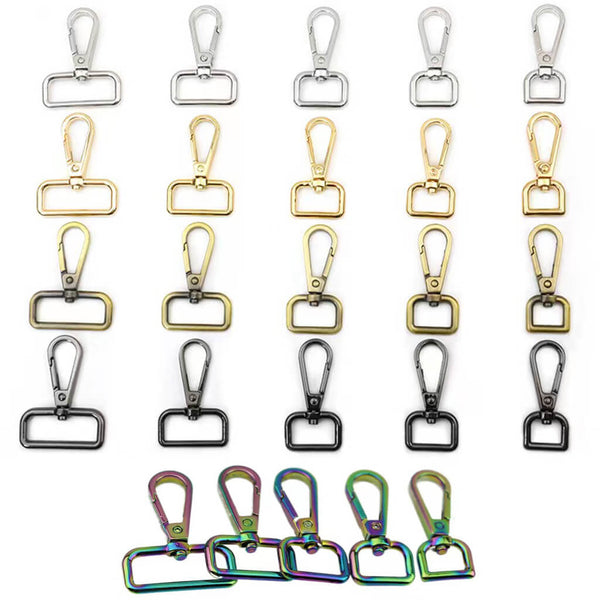 Ganchos Giratorios Con Llaveros Y Cierres De Garra De Langosta - Aleación De Zinc, Para Pulseras, Bolsos Y Manualidades