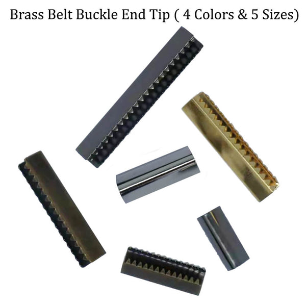  Belt Buckle End Tip Brass Ribbon Crimp Ends Belt Buckle End Tip Ribbon Crimp Ends Crimp End Fasteners Clasp Leather Crimp Ends Jewelry Making Findings