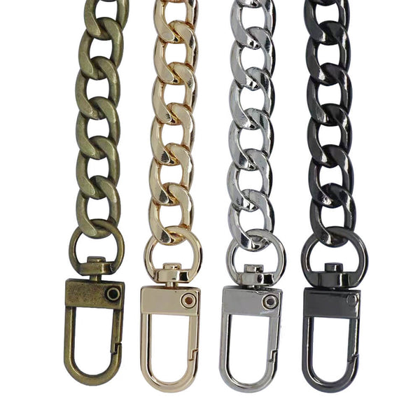 uxcell Iron Flat Chain Strap, 35 Handbag Chains Accessories Purse Chain  Straps with Toggle Clasps for Shoulder Bags Cross Body DIY, Gold Tone