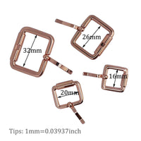 Rose Gold Strong Belt Pin Buckle Strap Webbing Roller Buckle Single Prong Buckle