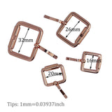 Rose Gold Strong Belt Pin Buckle Strap Webbing Roller Buckle Single Prong Buckle