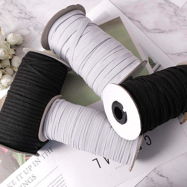 20 Yards Sewing Elastic Bands ( 2 colors & 6 sizes available)