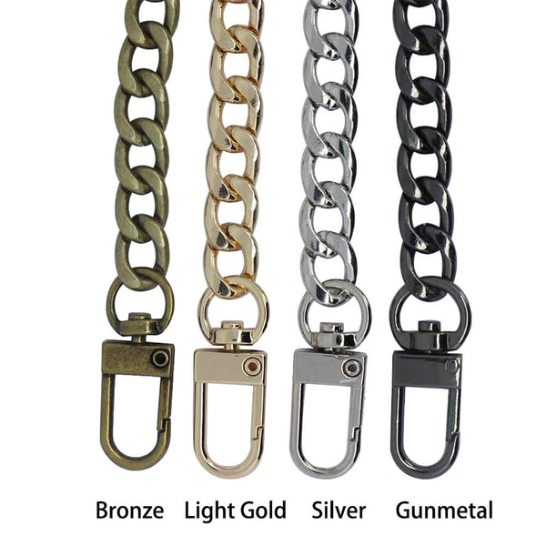  Luckyvestir Gold Purse Chain Strap, DIY Metal Flat Bag