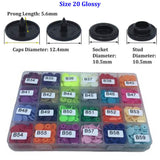 240 KAM glossy Snaps Button Snap Fasteners KAM plastic Glossy Plastic Snap Button