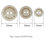 20 pcs Wooden Sewing Buttons Engraved Wooden Vintage Wood Buttons 2 Hole Sewing