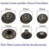 spring metal snaps Antique Snaps Button Bronze Vintage Metal Snaps