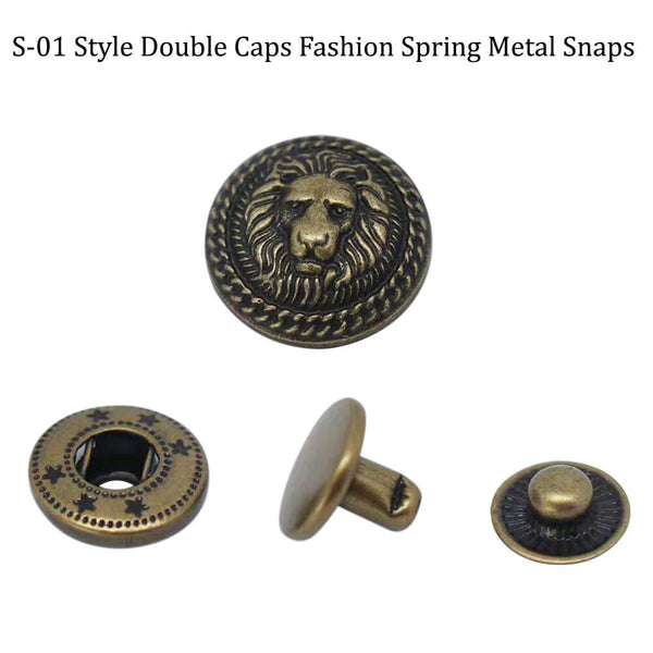 Spring Snap Button with Coin Type Double Epoxy Cap