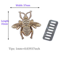 Bee Shape Purse Decorative Buckle Bee Shape Buckles Women Decorative Buttons Bees Shaped Fittings