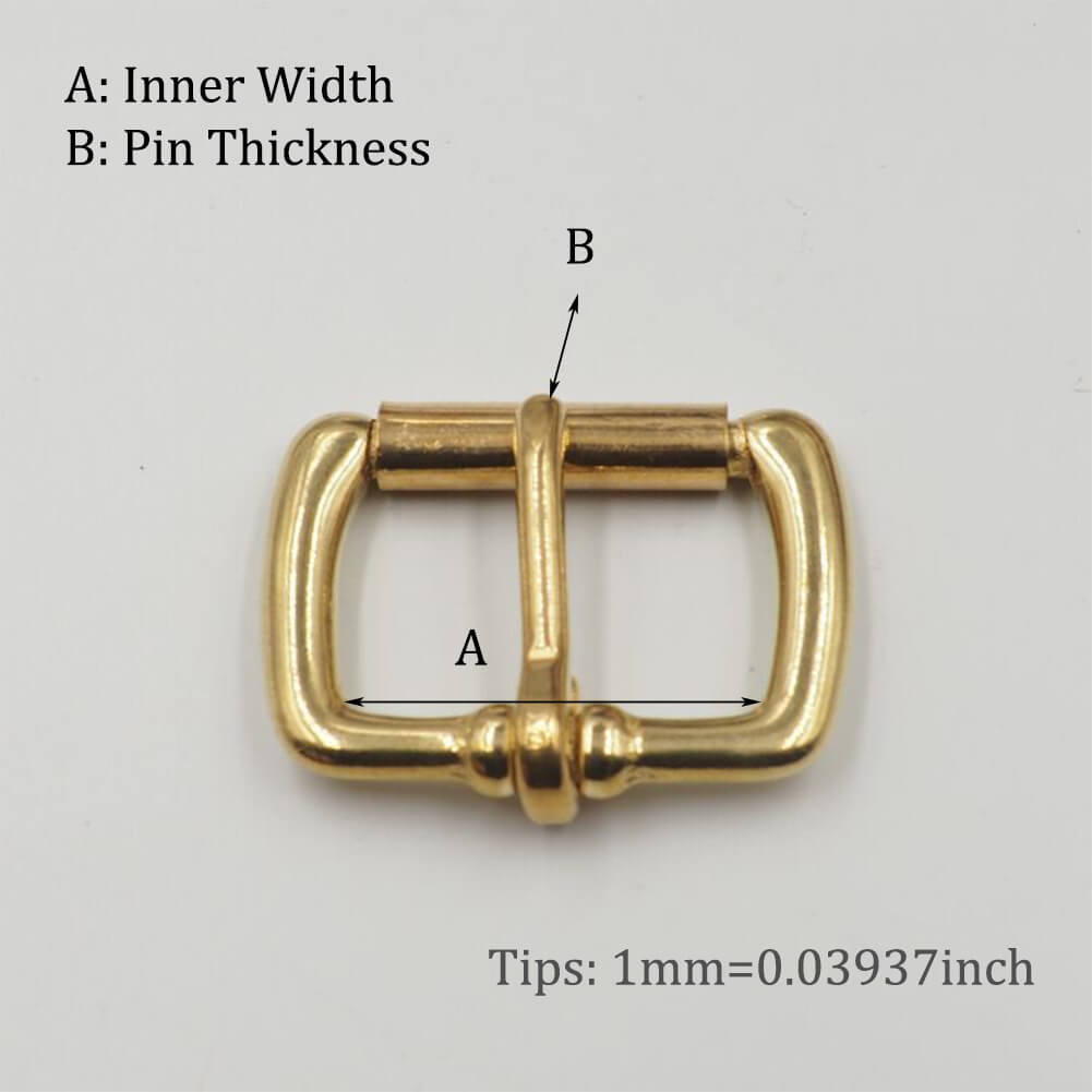 Brass Roller Buckle Roller Square Belt Buckle Replacement Belt Buckle ...