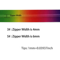 Rainbow Nylon Zippers Colorful Zippers for Sewing Crafts Nylon Coil Sew Zipper
