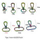 10 PCS Swivel Hooks--Rainbow