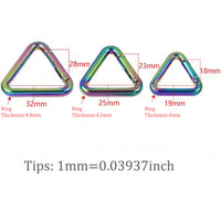 Triangle Spring Hook Ring -- Rainbow Triangle Outdoor Camping Hiking Keychain Snap Clip Hook