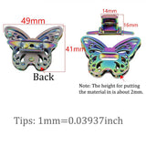 Rainbow Iridescent Butterfly Purse Turn Lock Butterfly Purse Lock Turn Lock Twist Lock Handbag Purse Bag Making Supplies Hardware
