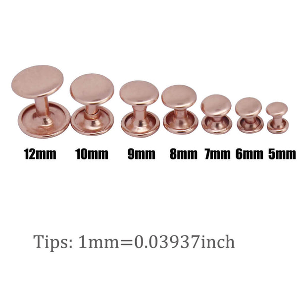 rose gold Rivets For Fabric Rivet For Leather Double Cap Rivets Leather ...