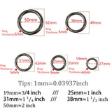 O Ring Buckle Zinc Alloy O-Rings Tone for Hardware Bags Belts Craft DIY Accessories