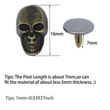 AM-3 Style Skull Rivets Cap Beads Nailhead Decorative Cap Rivet Punk Rivets