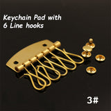 Keychain Pad With Hooks Leather Key Case Keychain For Key Holder Bag