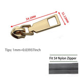 Zipper Slider Repair Kits Zipper Sliders Zipper Pull Replacement for Nylon Coil Jacket Zippers