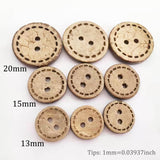 Natural Coconut Shell Two-Holes Buttons Sewing Accessories Decorative Buttons