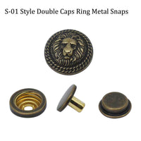Metal Decorative Snap Buttons Fasteners Bronze Crafts Exquisite Shape 