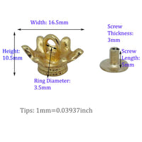 Screw Back Crown Rivets with Ring Wallet Chain Connector Ball Post Screwback O-Ring screw back chain rivet