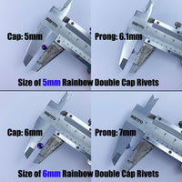 rainbow Rivets For Fabric Rivet For Leather Double Cap Rivets Leather Rivets