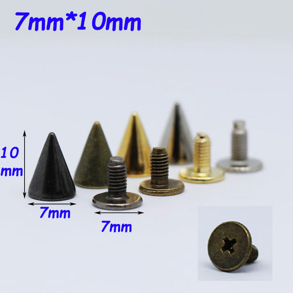 Bullet Punk Spikes Leather Crafts Screw Punk Studs Bullet Cone Spike –  SnapS Tools