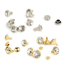 Crystal Rhinestone Rivets For Leather Double Cap Rivets Leather Rivets