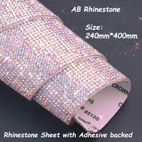 Rhinestone Sheet with Adhesive backed--AB Rhinestone