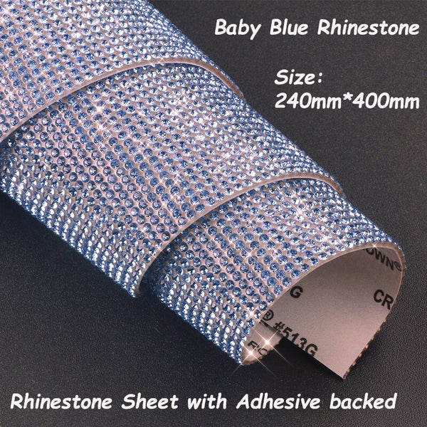 Rhinestone Sheet W Adhesive backed--Baby Blue Rhinestone – SnapS Tools