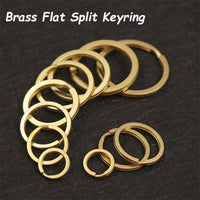 Solid Brass Flat Split Keyring Flat Key Chain Rings Key Ring Connector