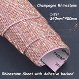 Rhinestone Sheet W Adhesive backed--Champagne Rhinestone