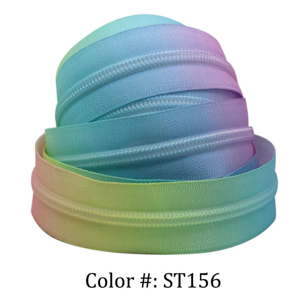 5 Nylon Coil Rainbow Zipper Tape by The Yard Zippers Bulk Teeth Coil  Zippers for Sewing – SnapS Tools