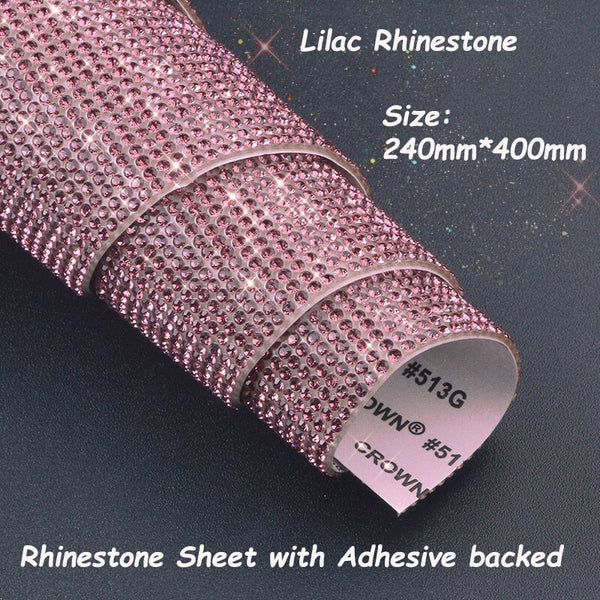 Rhinestone Sheet W Adhesive backed--Lilac Rhinestone