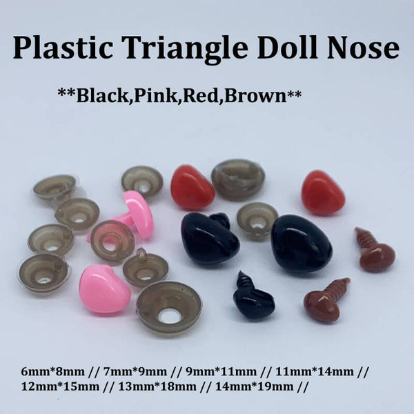 Plastic Safety Nose with Washers doll Bear Noses Puppet Triangle Nose